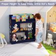 Kids Toy Storage Organizer with Book Shelf and Storage Cabinet-Navy Hot on Sale