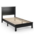 Twin Size Platform Bed Frame with Rubber Wood Leg-Black Sale