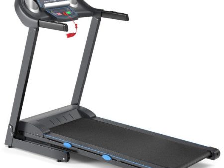 2.25 HP Folding Electric Motorized Power Treadmill with Blue Backlit LCD Display For Cheap