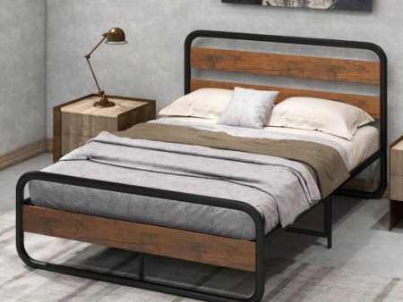 Arc Platform Bed with Headboard and Footboard-Full Size Online Hot Sale