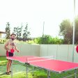 60 Inch Portable Tennis Ping Pong Folding Table with Accessories-Red Sale