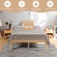 14 Inch Full Size Wood Platform Bed Frame with Wood Slat Support-Natural Hot on Sale