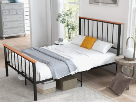 Full Queen Bed Frame with Headboard and Footboard-Full Size on Sale