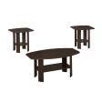 Set of Three 36  Brown Coffee Table With Shelf Online now