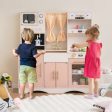 Kids Kitchen Playset with Microwave and Coffee Maker for Ages 3+-Pink on Sale