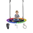 40 Inches Saucer Tree Swing for Kids and Adults-Multicolor For Cheap