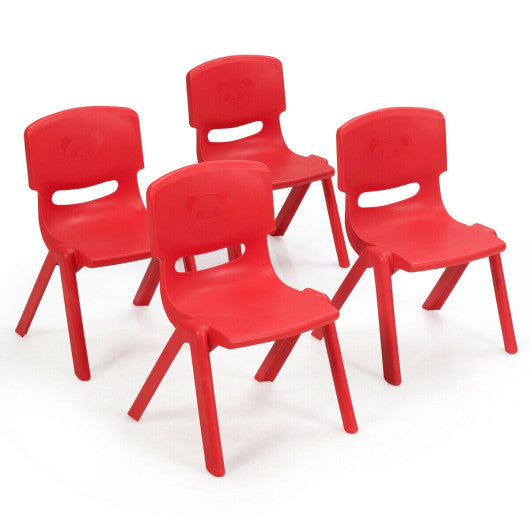 4-pack Kids Plastic Stackable Classroom Chairs-Red For Cheap