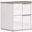 20  White Contemporary Two Drawer Nightstand Online now