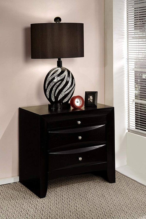 25  Black Three Drawers Nightstand Online