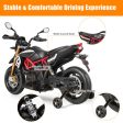 12V Kids Ride-On Motorcycle Aprilia Licensed with Sounds and Music-Black Fashion