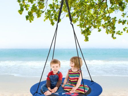 40 Inches Saucer Tree Swing with Adjustable Hanging Ropes and 900D Oxford Fabric-Rocket Online Hot Sale