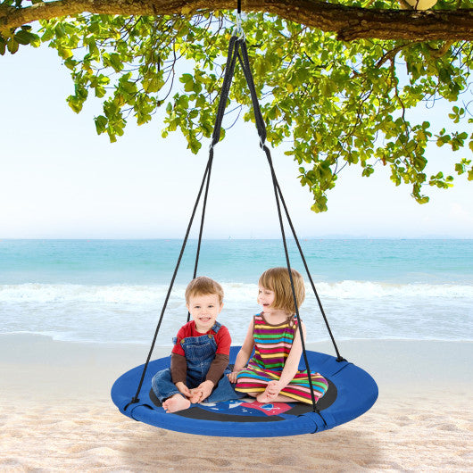 40 Inches Saucer Tree Swing with Adjustable Hanging Ropes and 900D Oxford Fabric-Rocket Online Hot Sale