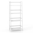 47.5 Inch 4-Tier Multifunctional Bamboo Bookcase Storage Stand Rack-White Cheap