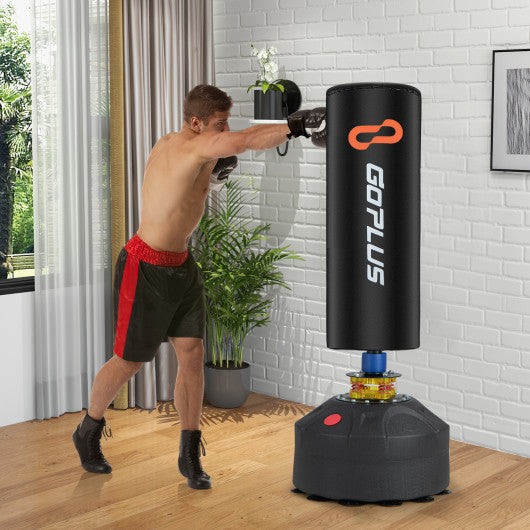 Freestanding Punching Bag Kickboxing Bag with Stand and Suction Cup Base on Sale