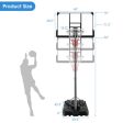 Basketball Hoop with 5.4-6.6FT Adjustable Height and 50  Backboard-Black Online Sale