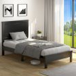 Twin Size Platform Bed Frame with Rubber Wood Leg-Black Sale