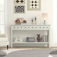 60 Inch Long Sofa Table with 4 Drawers and Open Shelf for Living Room-White Hot on Sale