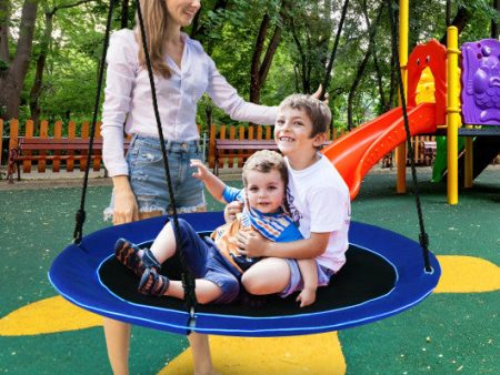 40 Inches Saucer Tree Swing for Kids and Adults-Navy Hot on Sale