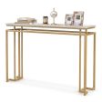 Modern Entryway Table with Gold Heavy-duty Metal Frame and Anti-toppling Kit for Living Room For Discount