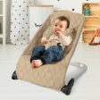 Baby Bouncer Seat with Aluminum and Metal Frame-Beige Online Hot Sale