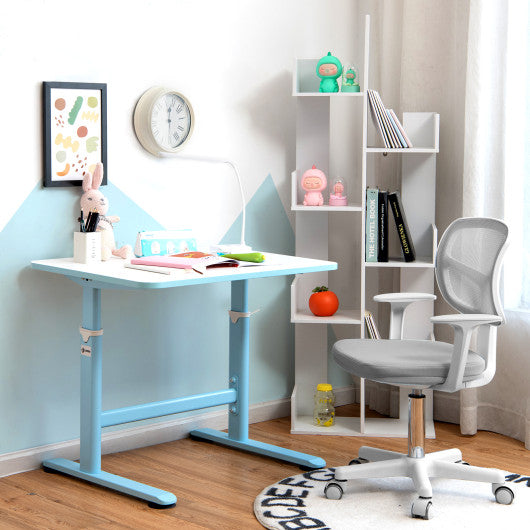 Adjustable Desk Chair with 5 Rolling Casters for Kids-Gray Discount