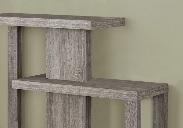 32  Taupe Free form Floor Shelf Console Table With Storage For Discount