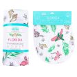 Gift Set: Florida Baby Muslin Swaddle Blanket and Burp Cloth Bib Combo (Floral) by Little Hometown Hot on Sale