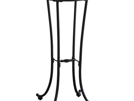 29  Black And Clear Glass Round End Table For Cheap