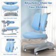 Adjustable Height Student Chair with Sit-Brake Casters and Lumbar Support for Home and School-Blue Sale