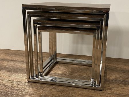 Set Of 4 Modern Rustic Nesting Accent Tables Online Sale