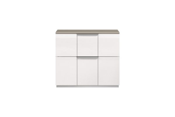 20  White Contemporary Two Drawer Nightstand Online now