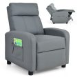 Ergonomic PU Leather Kids Recliner Lounge Sofa for 3-12 Age Group-Gray Sale