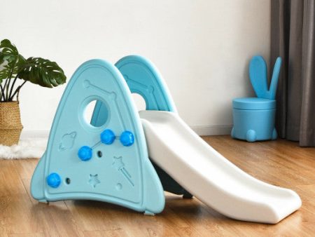 Freestanding Baby Slide Indoor First Play Climber Slide Set for Boys Girls -Blue For Discount