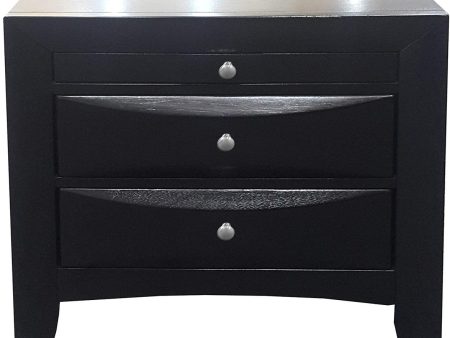 25  Black Three Drawers Nightstand Online