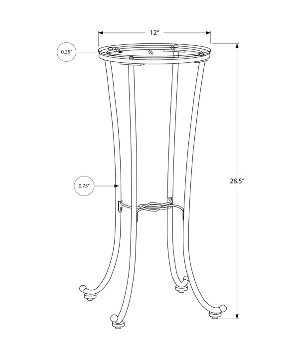 29  Black And Clear Glass Round End Table For Cheap