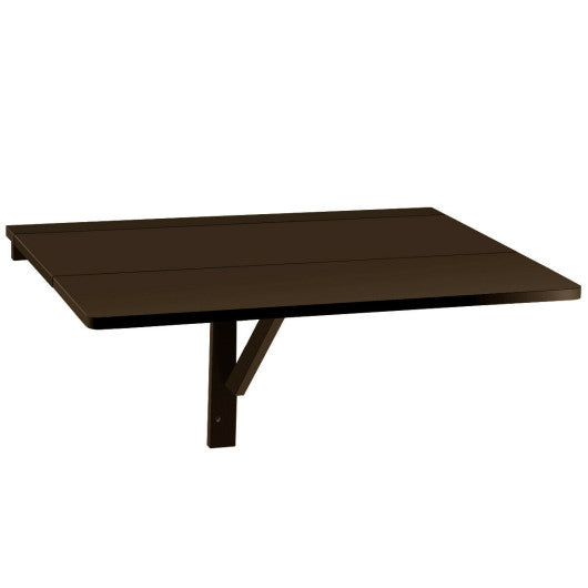 31.5 x 23.5 Inch Wall Mounted Folding Table for Small Spaces-Brown For Discount