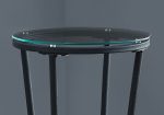 29  Black And Clear Glass Round End Table For Cheap