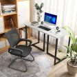 Modern Computer Desk 47 Inch Writing Study Table with Metal Frame Supply