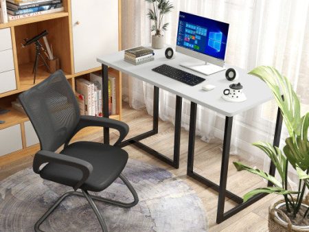 Modern Computer Desk 47 Inch Writing Study Table with Metal Frame Supply