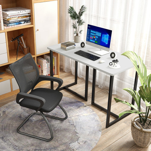 Modern Computer Desk 47 Inch Writing Study Table with Metal Frame Supply