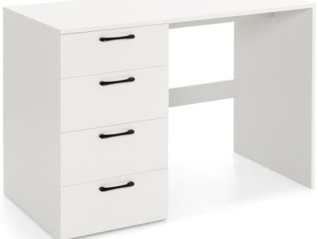 43.5 Inch Computer Desk with 4 Large Drawers-White on Sale