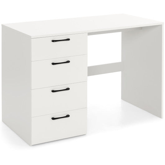 43.5 Inch Computer Desk with 4 Large Drawers-White on Sale