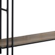 47  Gray and Black Frame Console Table With Shelves Online now