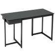 48  Computer Desk with Metal Frame and Adjustable Pads-Black Discount