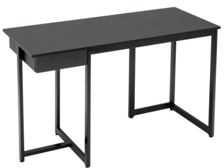 48  Computer Desk with Metal Frame and Adjustable Pads-Black Discount