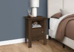 24  Walnut Nightstand with Cabinet Storage on Sale