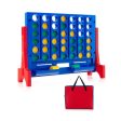 Jumbo 4-to-Score Connect Game Set with Carrying Bag and 42 Coins-Red Supply