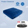 57 x 57 Inch Crash Pad Sensory Mat with Foam Blocks and Washable Velvet Cover-Blue Sale