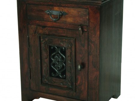 30  Dark Brown One Drawer Nightstand Online Hot Sale