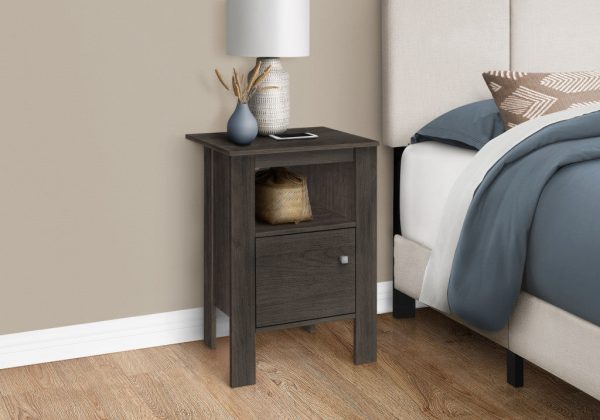 24  Brown Nightstand with Cabinet Storage For Discount